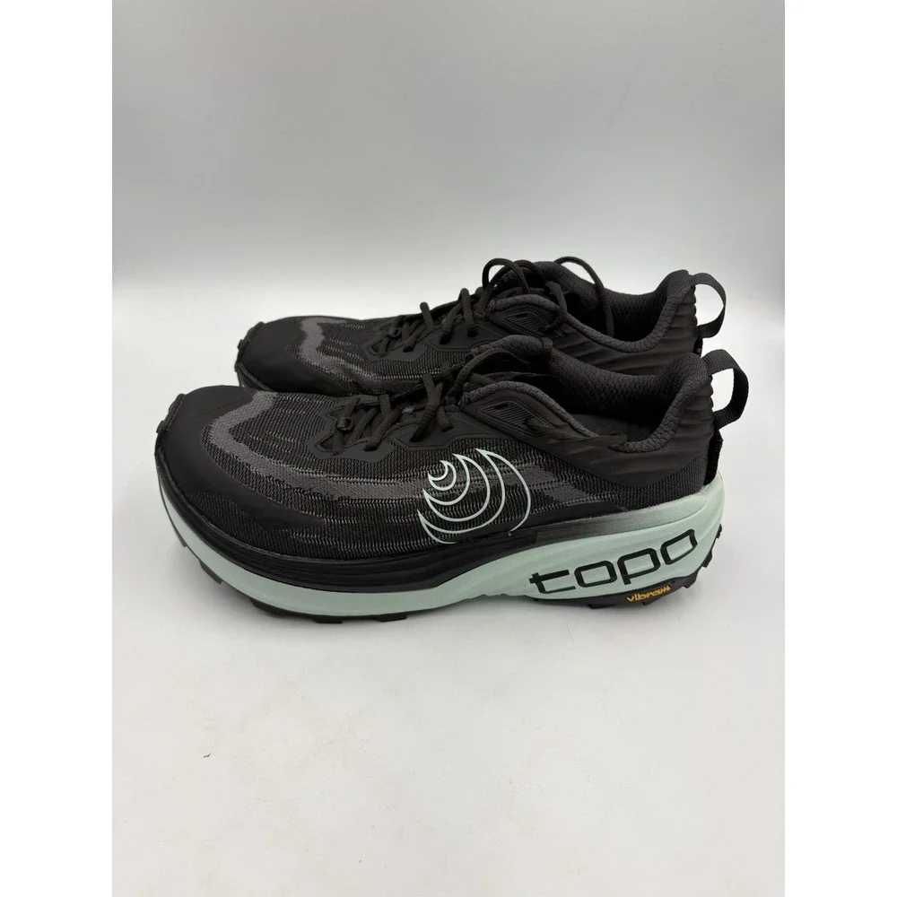 Topo Athletic Vista Max Cushion Trail Running Shoes Black Mint Mens 8.5  10